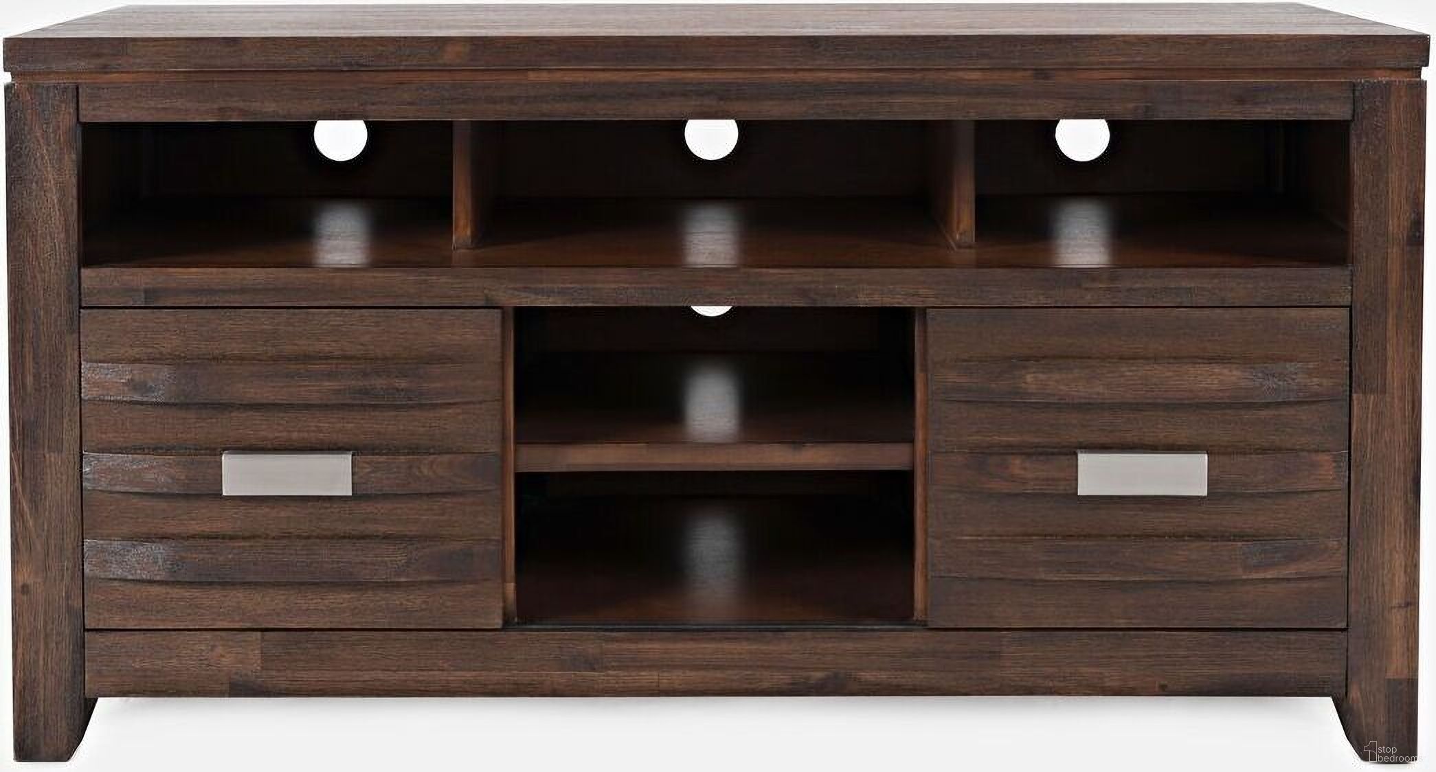 The appearance of Altamonte 50 Inch Console TV Stand In Walnut designed by Jofran in the modern / contemporary interior design. This walnut piece of furniture  was selected by 1StopBedrooms from Altamonte Collection to add a touch of cosiness and style into your home. Sku: 1856-50. Material: Acacia.