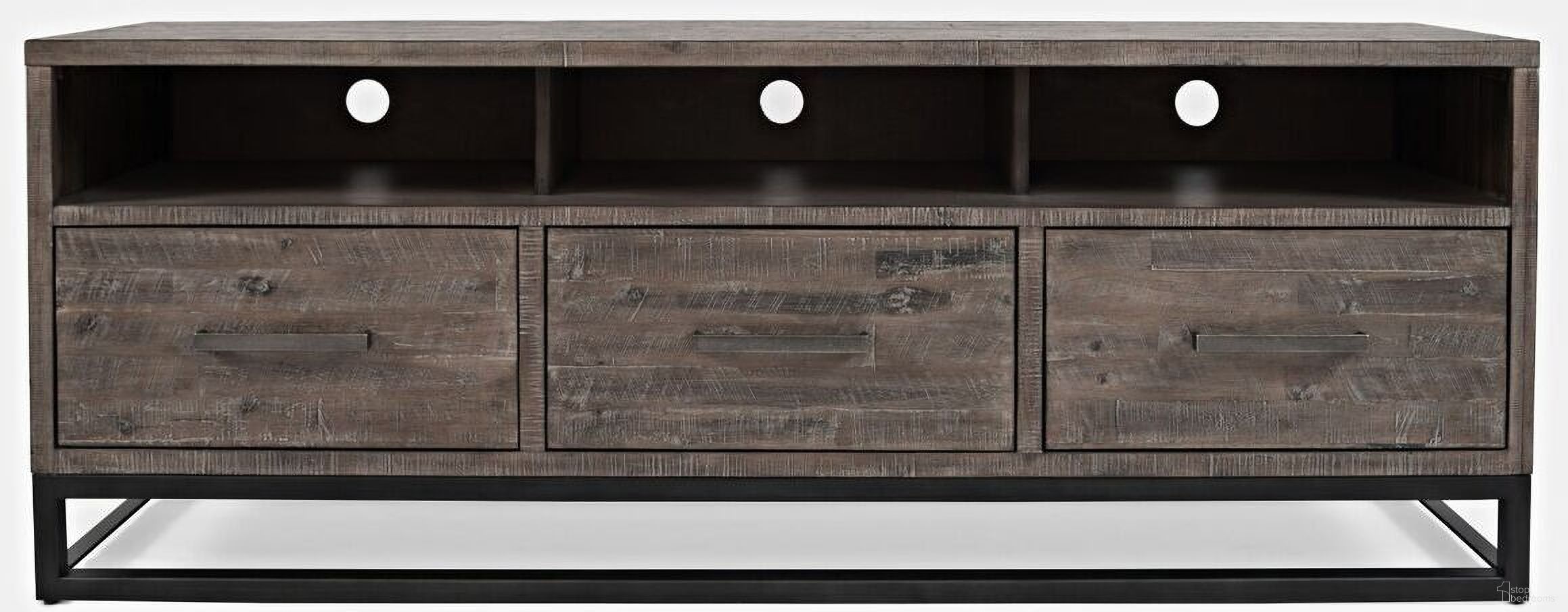 The appearance of East Hampton Media Unit In Distressed Grey designed by Jofran in the modern / contemporary interior design. This distressed grey piece of furniture was selected by 1StopBedrooms from East Hampton Collection to add a touch of cosiness and style into your home. Sku: 1862-70. Material: Acacia.