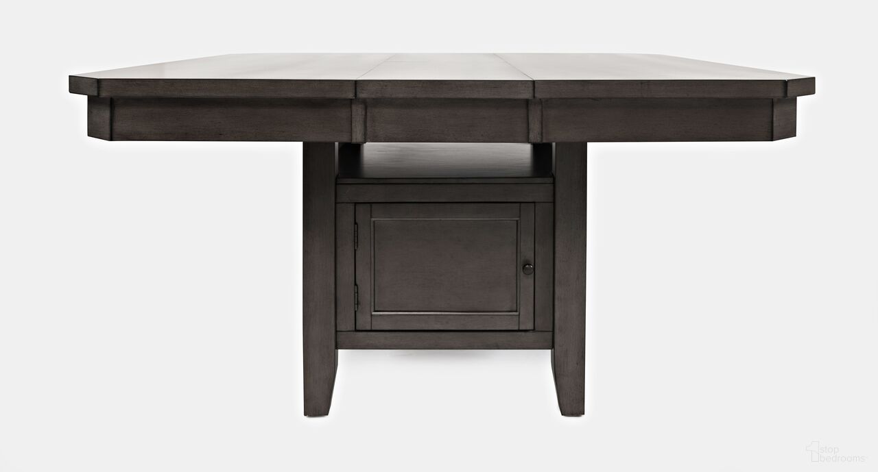 The appearance of Manchester 54 Inch Adjustable Height Storage Square Dining Table In Grey designed by Jofran in the transitional interior design. This grey piece of furniture  was selected by 1StopBedrooms from Manchester Collection to add a touch of cosiness and style into your home. Sku: 1872-54B;1872-54T. Table Base Style: Legs. Table Top Shape: Square. Size: 54" x 54". Material: Acacia.