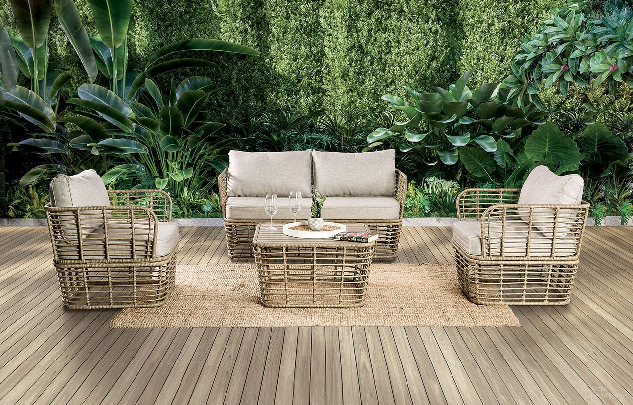 The appearance of Johari Patio Bench designed by Furniture of America in the modern / contemporary interior design. This piece of furniture was selected by 1StopBedrooms from Johari Collection to add a touch of cosiness and style into your home. Sku: FM80016NT-BN. Material: Steel.