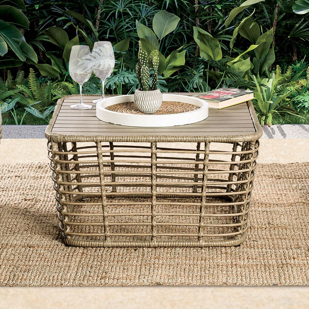The appearance of Johari Patio Coffee Table designed by Furniture of America in the modern / contemporary interior design. This piece of furniture was selected by 1StopBedrooms from Johari Collection to add a touch of cosiness and style into your home. Sku: FM80016NT-T. Material: Steel.