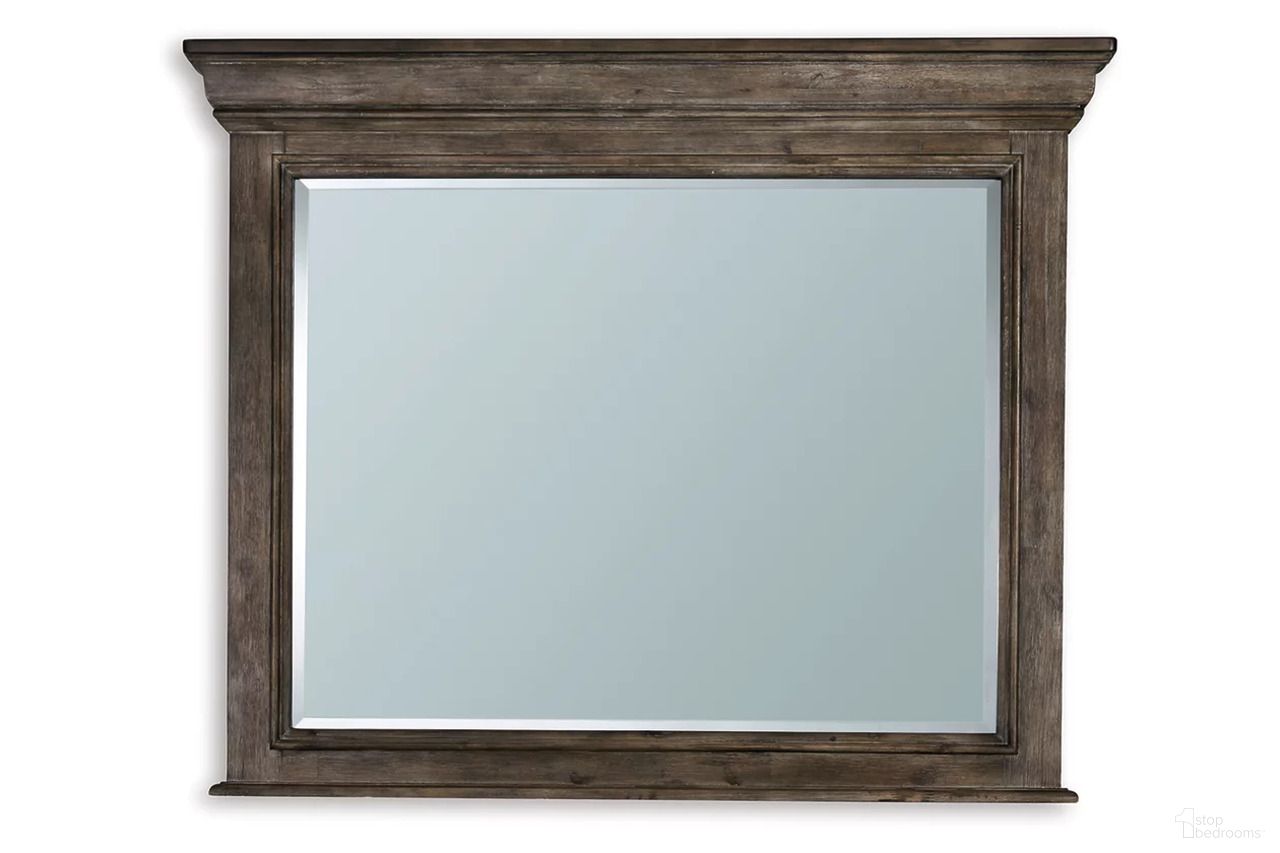 The appearance of Johnelle Bedroom Mirror In Gray designed by Signature Design by Ashley in the transitional interior design. This gray piece of furniture  was selected by 1StopBedrooms from Johnelle Collection to add a touch of cosiness and style into your home. Sku: B776-36. Material: Glass.