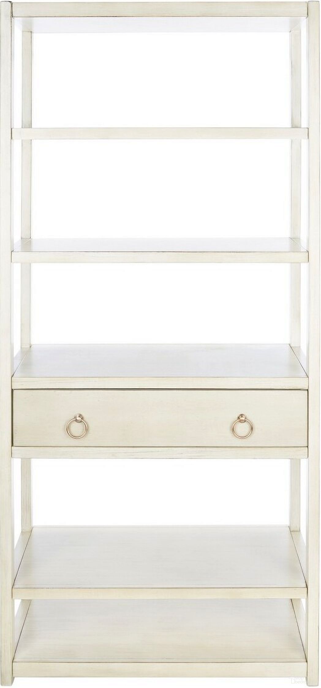 Johni 1 Drawer 5 Shelf Etagere in Antique White
