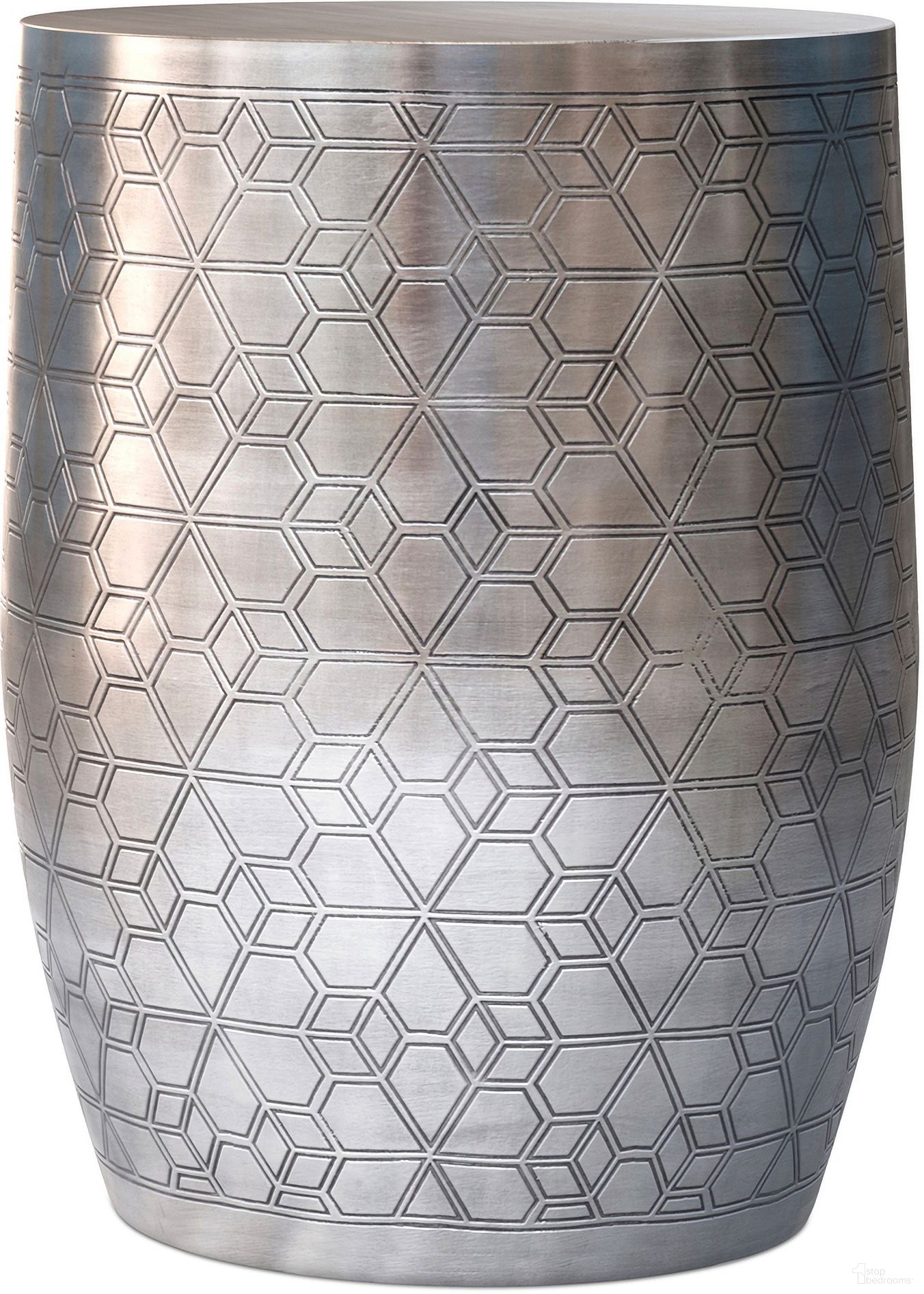 The appearance of Johnsen 15 Inch Wide Geometric Pattern Metal Accent Table In Antique Silver designed by Simpli Home in the modern / contemporary interior design. This antique silver piece of furniture  was selected by 1StopBedrooms from Johnsen Collection to add a touch of cosiness and style into your home. Sku: AXCMT15JOH-AS. Material: Iron.