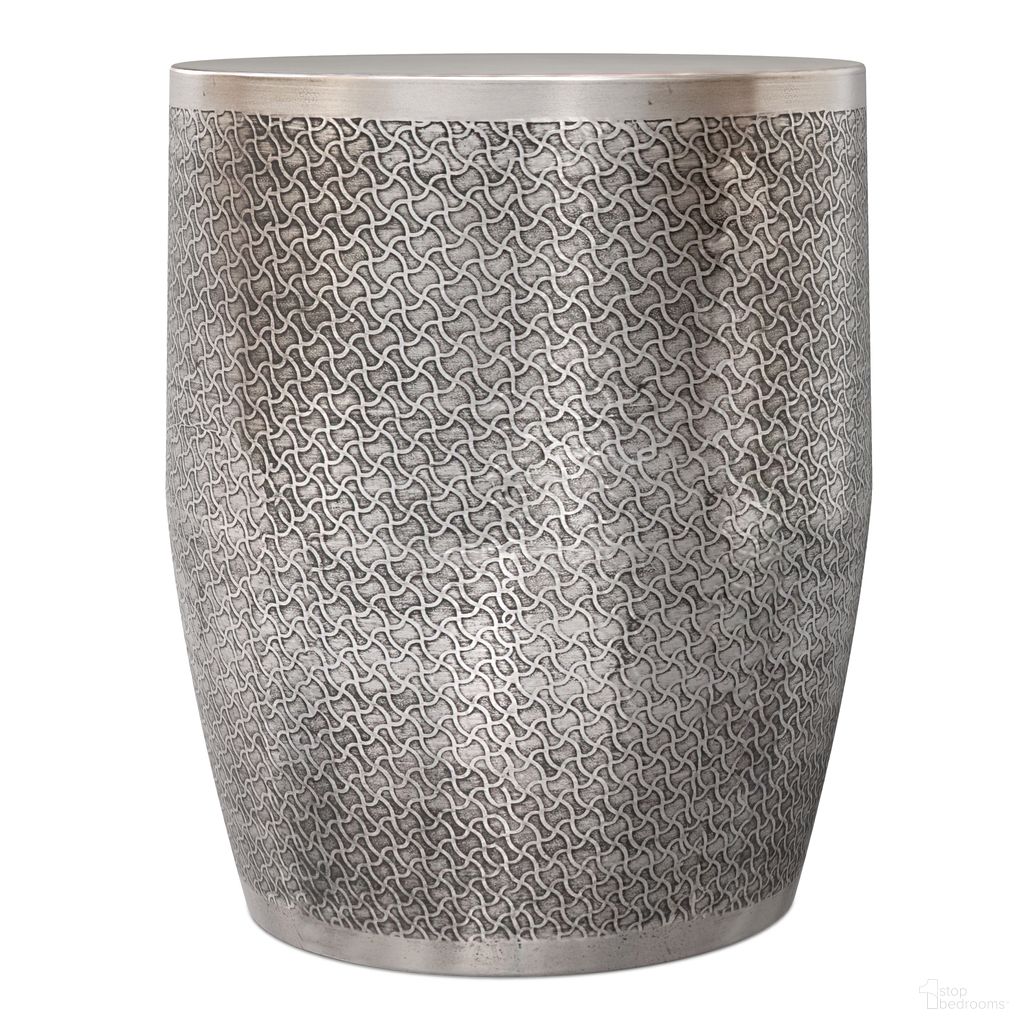 The appearance of Johnsen 18 Inch Wide Web Pattern Metal Accent Table In Antique Silver designed by Simpli Home in the modern / contemporary interior design. This antique silver piece of furniture  was selected by 1StopBedrooms from Johnsen Collection to add a touch of cosiness and style into your home. Sku: AXCMTBL-0318-AS. Material: Iron.