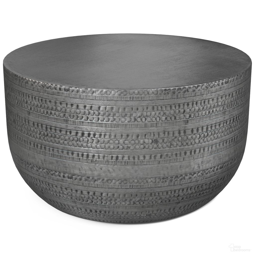 The appearance of Johnsen Metal Coffee Table In Antique Silver designed by Simpli Home in the transitional interior design. This antique silver piece of furniture  was selected by 1StopBedrooms from Johnsen Collection to add a touch of cosiness and style into your home. Sku: AXCMCJOH-AS. Material: Metal.