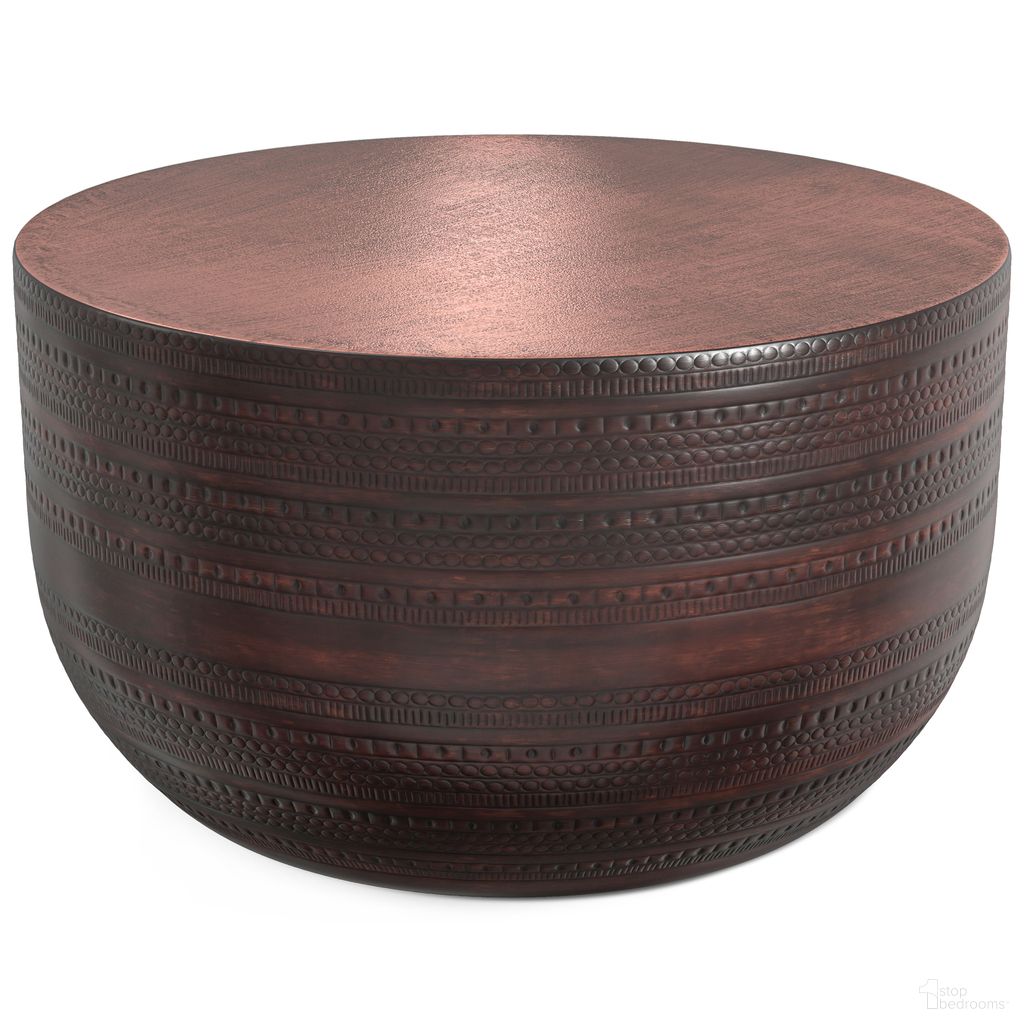 The appearance of Johnsen Metal Coffee Table In Bronze designed by Simpli Home in the transitional interior design. This bronze piece of furniture  was selected by 1StopBedrooms from Johnsen Collection to add a touch of cosiness and style into your home. Sku: AXCMCJOH-ORB. Material: Metal.