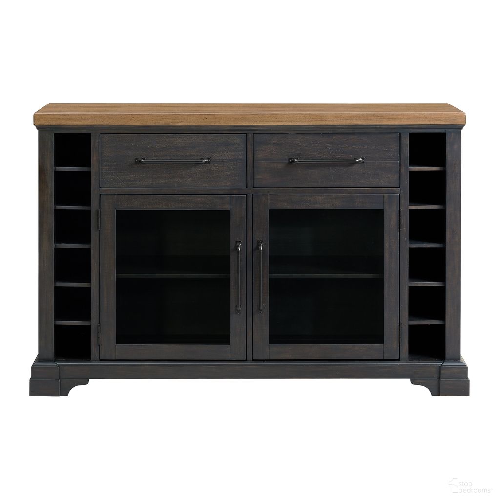 The appearance of Johnshaven Server In Espresso and Brown designed by Picket House in the traditional interior design. This brown and espresso piece of furniture was selected by 1StopBedrooms from Johnshaven Collection to add a touch of cosiness and style into your home. Sku: D-16670-8-SV. Material: Pine.