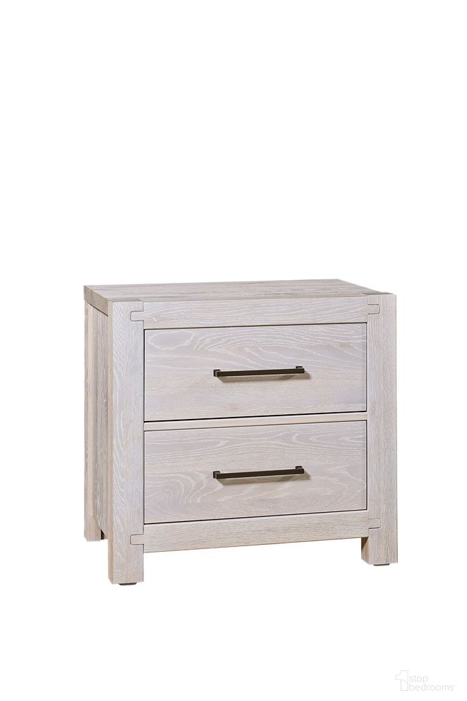The appearance of Joinery 2 Drawer Nightstand In Whitewashed Oak designed by Artisan & Post in the modern / contemporary interior design. This whitewashed oak piece of furniture was selected by 1StopBedrooms from Joinery Collection to add a touch of cosiness and style into your home. Sku: 194-227. Material: Wood.