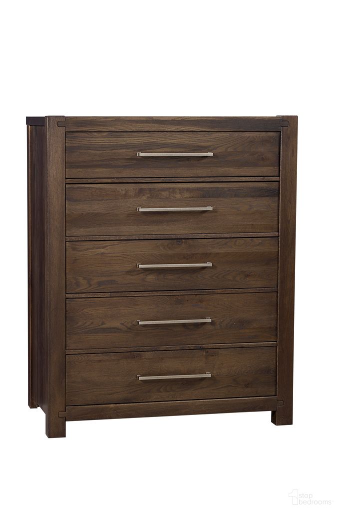 The appearance of Joinery 5 Drawer Chest In Espresso Oak designed by Artisan & Post in the modern / contemporary interior design. This espresso oak piece of furniture was selected by 1StopBedrooms from Joinery Collection to add a touch of cosiness and style into your home. Sku: 190-115. Material: Wood.