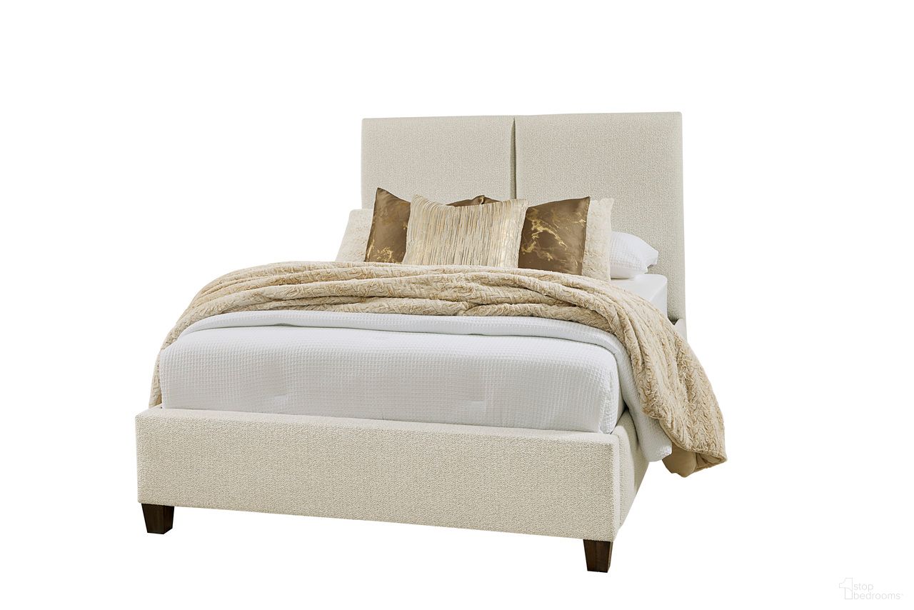 Joinery King Upholstered Bed In Labradoodle and Natural Oak