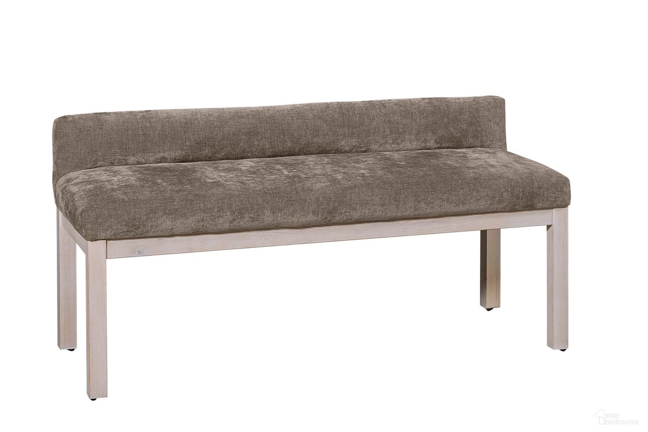 Joinery Upholstered Bench In Brindle Grey and Whitewashed Oak