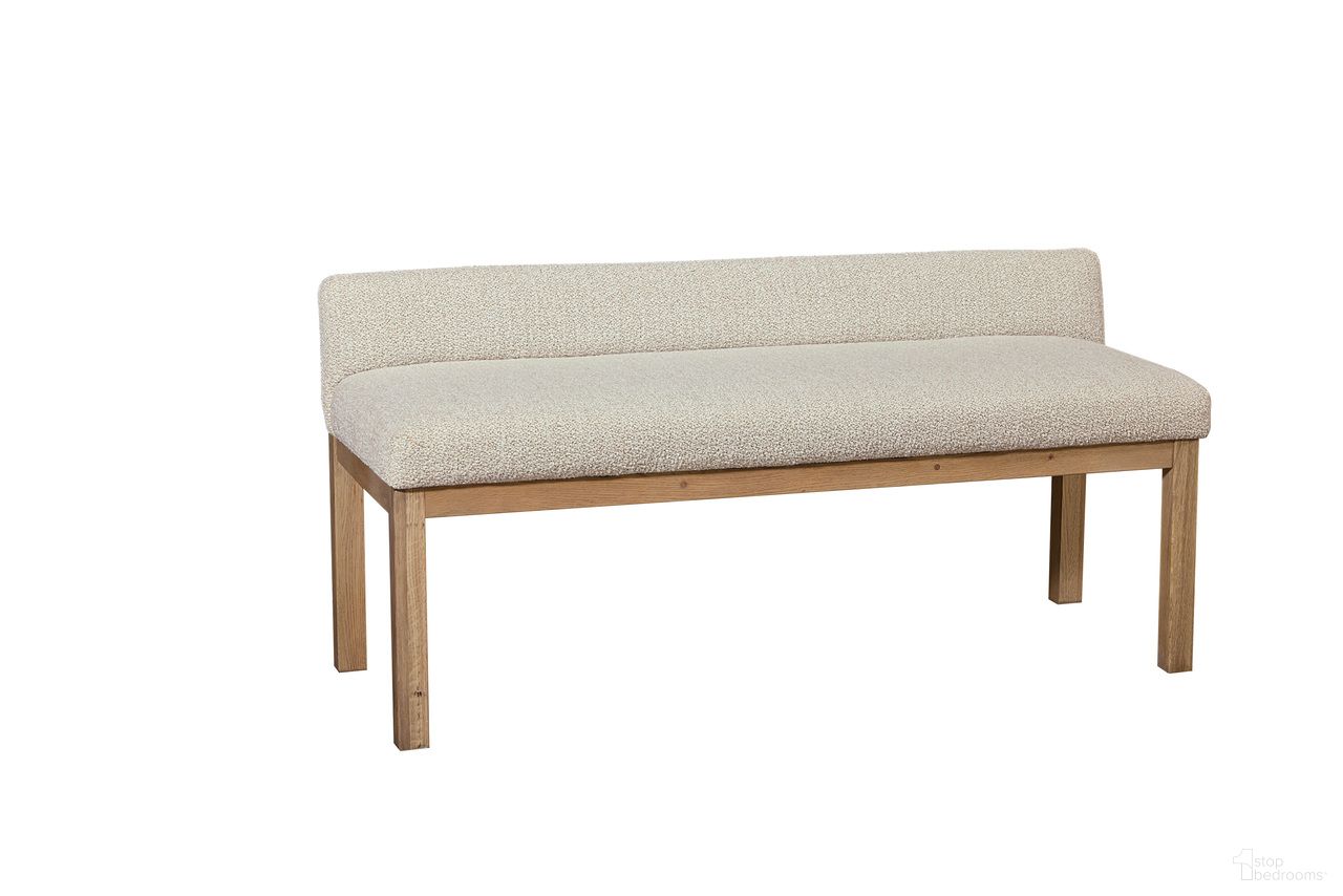 Joinery Upholstered Bench In Labradoodle and Natural Oak