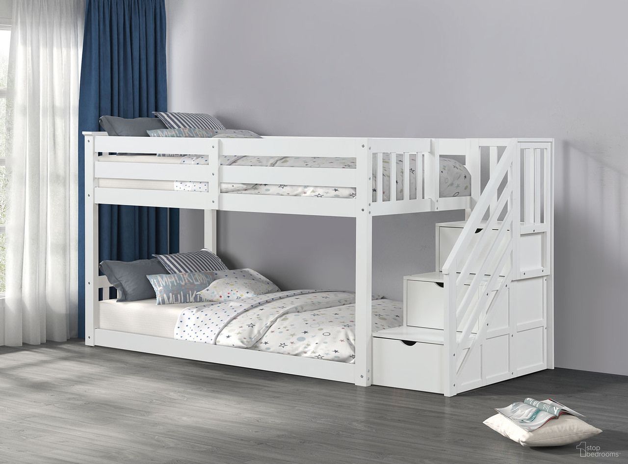 Jojo Twin Bunk Bed In White