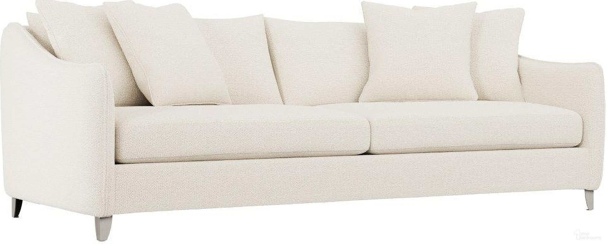 The appearance of Joli Boucle Fabric Sofa In Cream designed by Bernhardt in the modern / contemporary interior design. This cream boucle piece of furniture was selected by 1StopBedrooms from Joli Collection to add a touch of cosiness and style into your home. Sku: P4817_1146-002. Upholstery Material: Boucle. Material: Boucle.