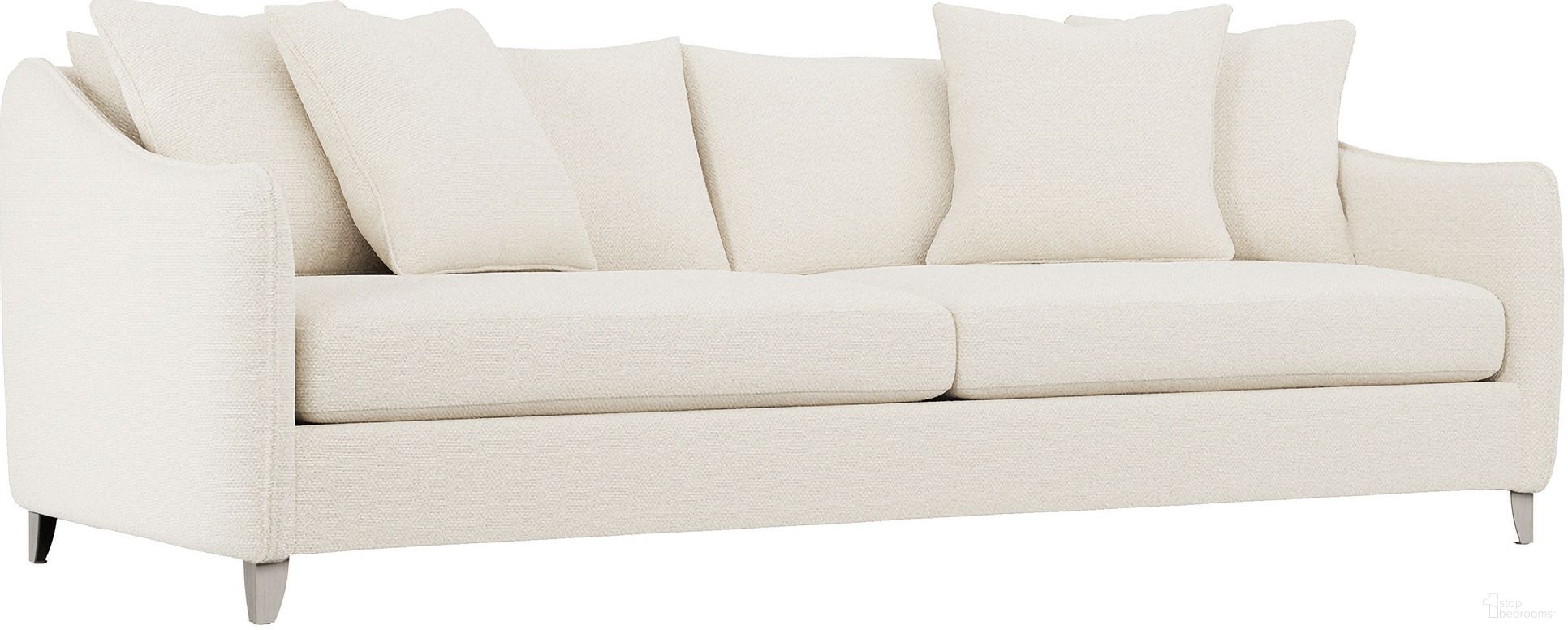 The appearance of Joli Chenille Fabric Sofa In Beige designed by Bernhardt in the modern / contemporary interior design. This cream chenille piece of furniture was selected by 1StopBedrooms from Joli Collection to add a touch of cosiness and style into your home. Sku: P4817_1345-002. Material: Wood. Upholstery Material: Chenille.