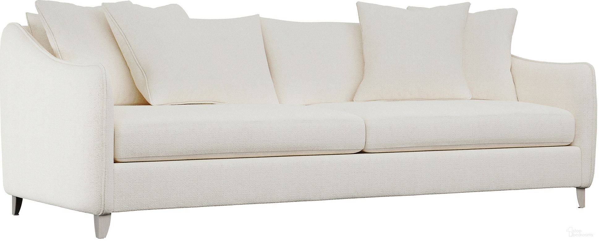 Joli Chenille Fabric Sofa In White