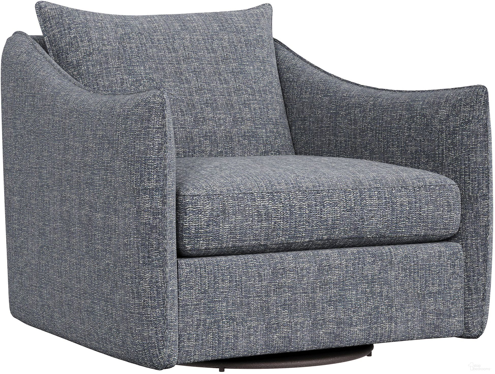 The appearance of Joli Chenille Fabric Swivel Chair In Grey designed by Bernhardt in the modern / contemporary interior design. This grey chenille piece of furniture  was selected by 1StopBedrooms from Joli Collection to add a touch of cosiness and style into your home. Sku: P4812S_5533-011. Material: Wood. Upholstery Material: Chenille.