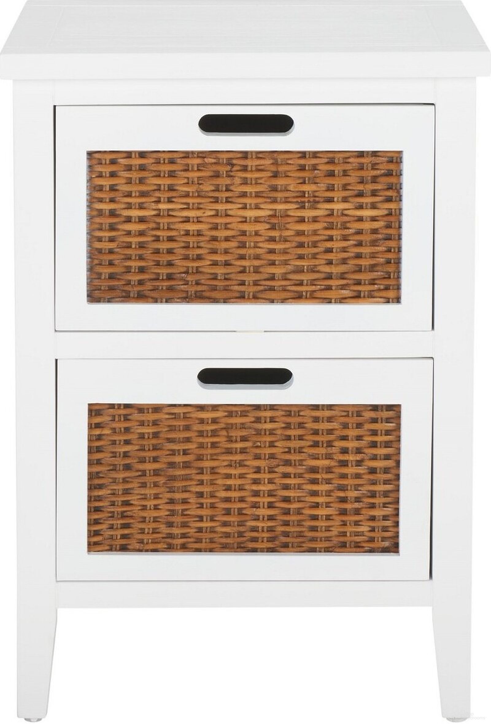 The appearance of Jonah White 2-Drawer End Table designed by Safavieh in the modern / contemporary interior design. This white piece of furniture  was selected by 1StopBedrooms from Jonah Collection to add a touch of cosiness and style into your home. Sku: AMH6531D. Material: Wood.