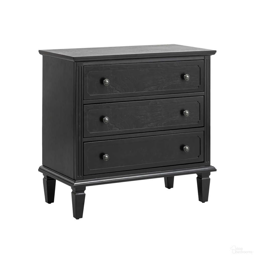 Jonathan 3-Drawer Nightstand In Black