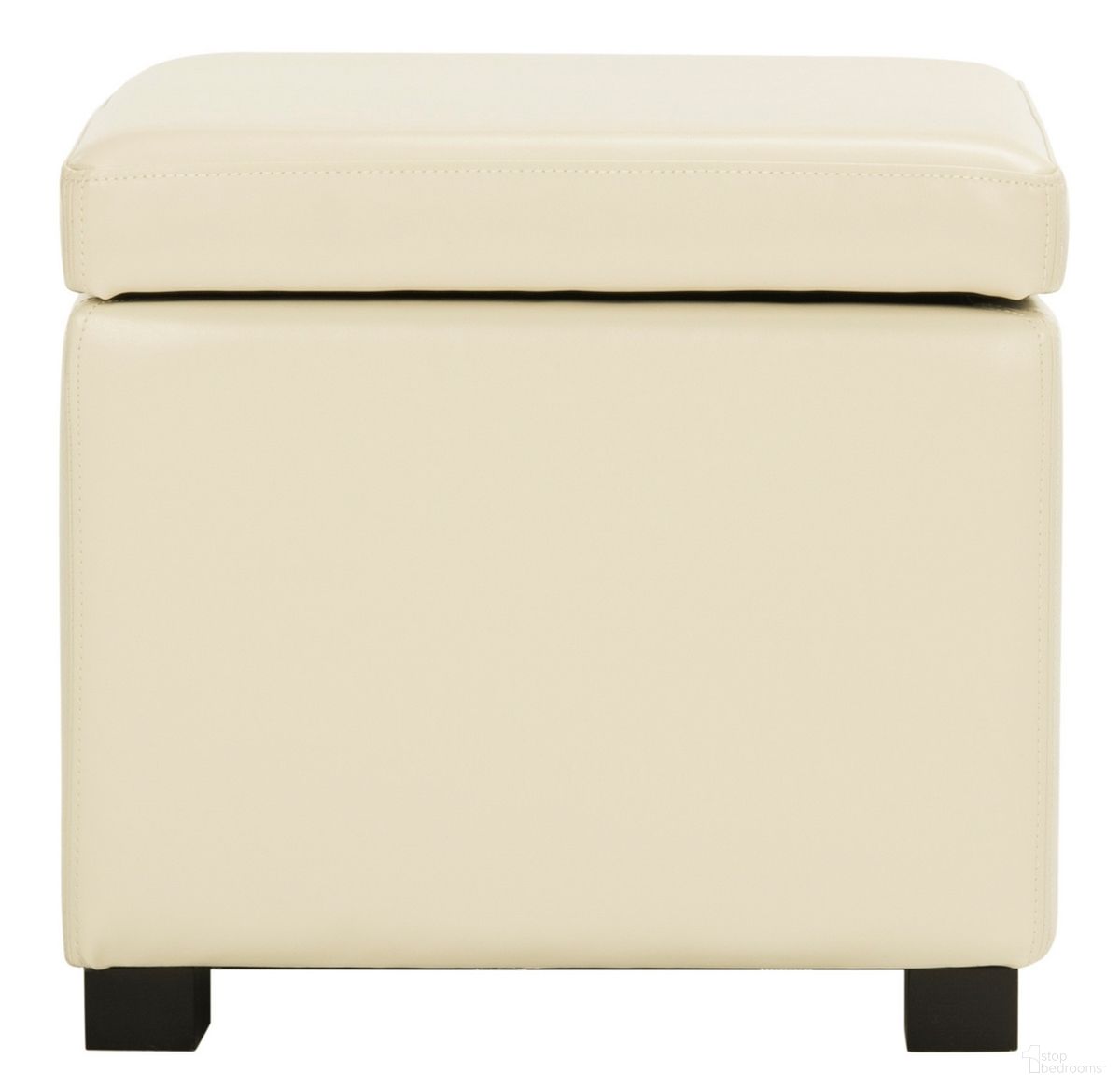Jonathan Black and Off White Flip Top Ottoman