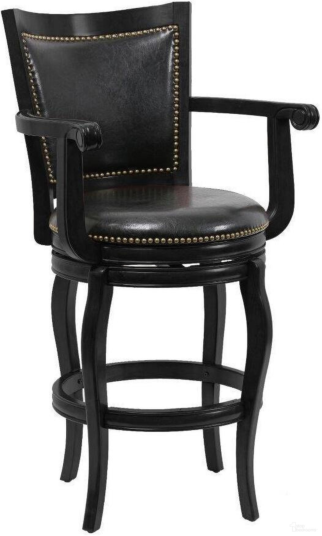 The appearance of Jones 29 Inch Swivel Bar Stool In Black designed by Boraam Industries in the traditional interior design. This black piece of furniture was selected by 1StopBedrooms from Jones Collection to add a touch of cosiness and style into your home. Sku: 52329. Material: Wood.