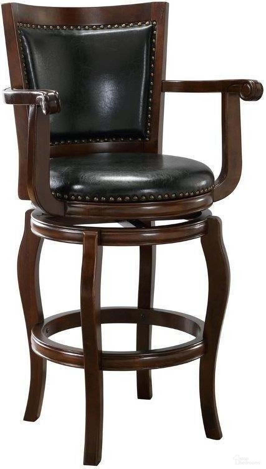 Jones 29 Inch Swivel Bar Stool In Cappuccino