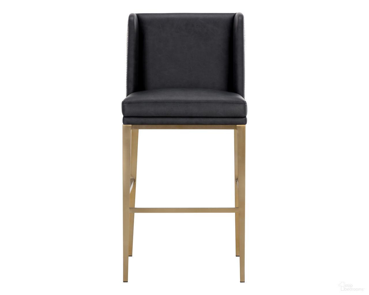 Joplin Barstool In Cantina Black and Vera White Pepper