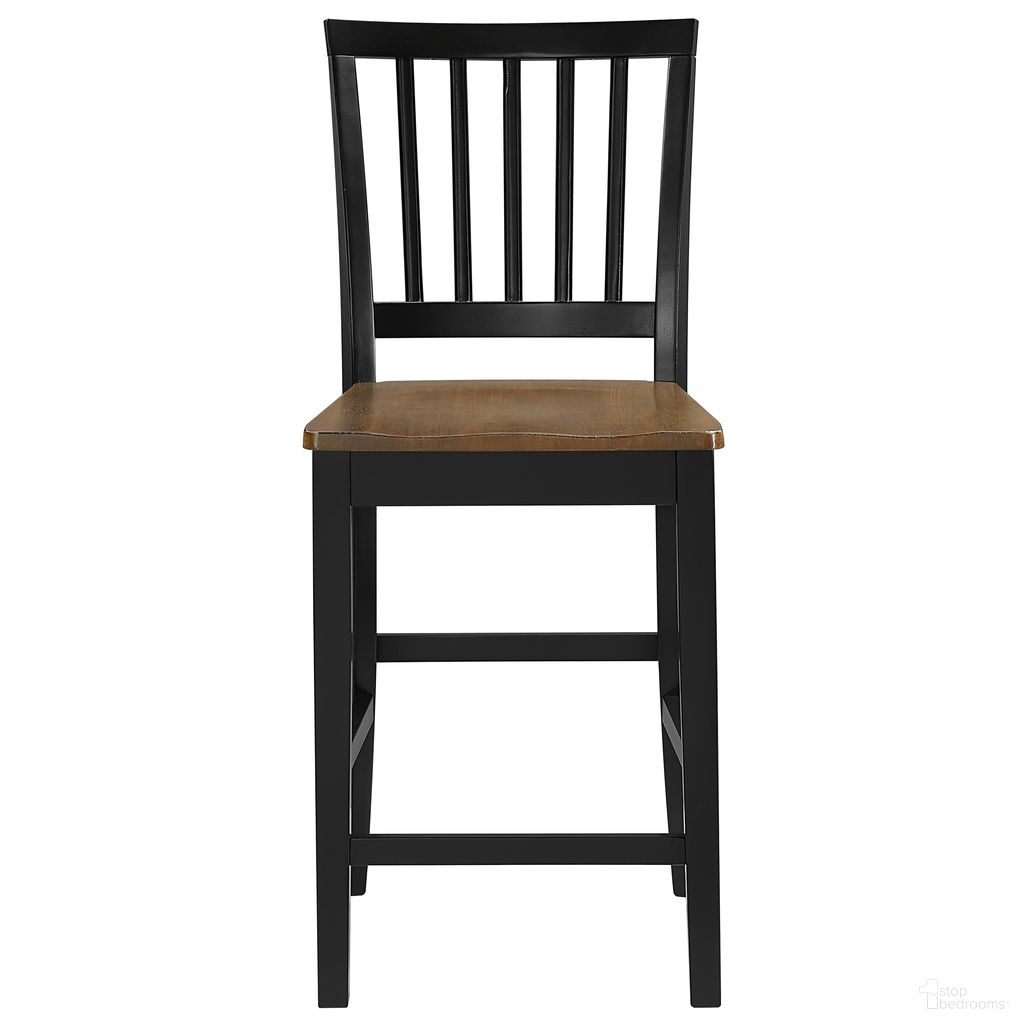 The appearance of Joplin Counter Chair Set of 2 In Brown designed by Steve Silver in the transitional interior design. This brown piece of furniture  was selected by 1StopBedrooms from Joplin Collection to add a touch of cosiness and style into your home. Sku: JOP500NCC. Material: Rubberwood.