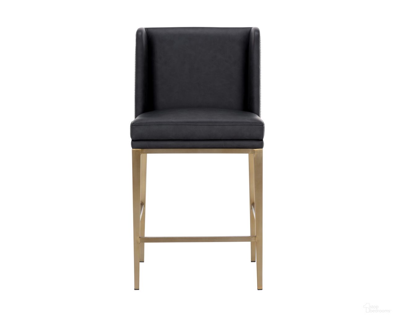 Joplin Counter Stool In Cantina Black and Vera White Pepper