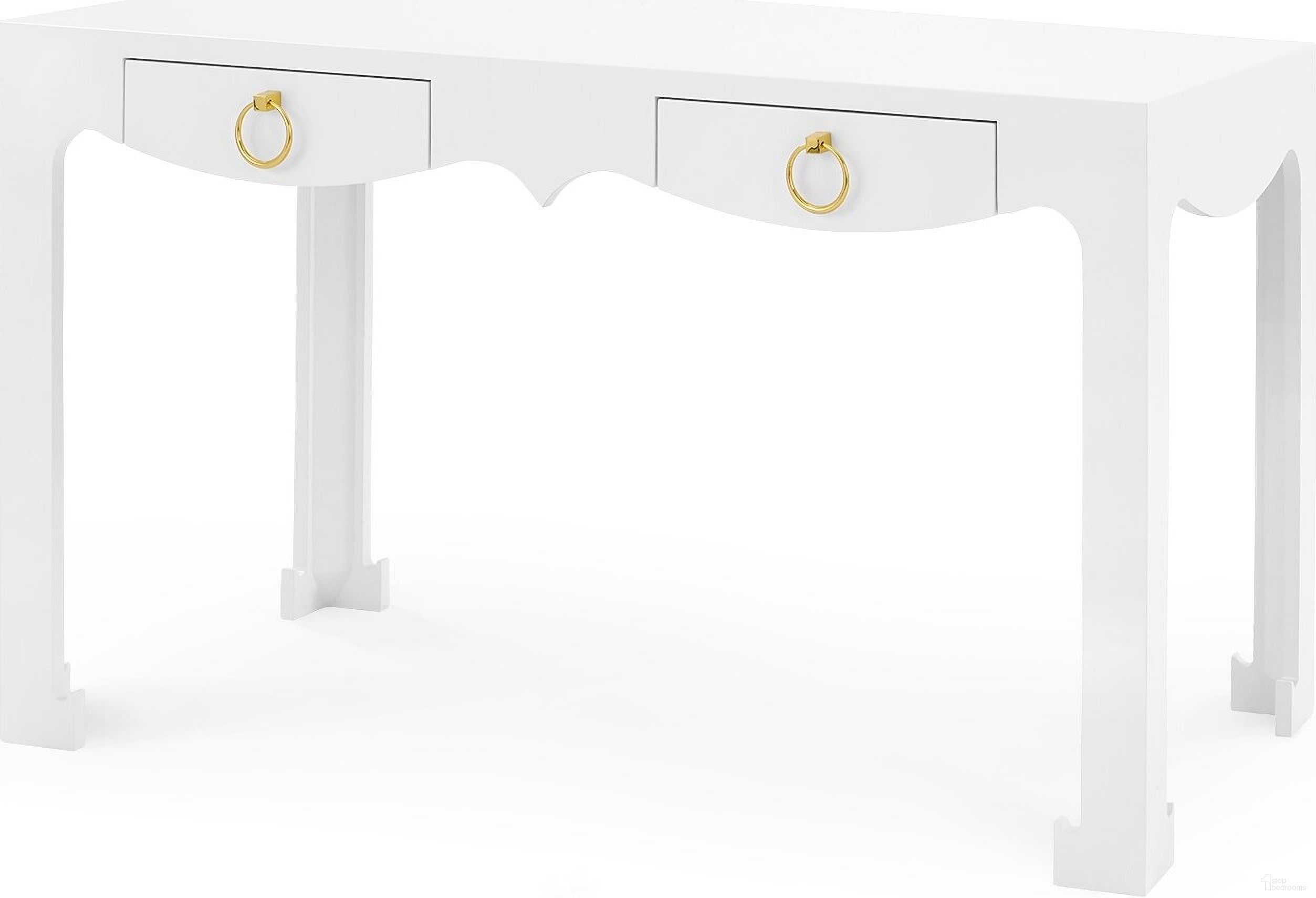 The appearance of Jordan Console/Desk In Chiffon White designed by Villa & House in the transitional interior design. This white piece of furniture  was selected by 1StopBedrooms from Jordan Collection to add a touch of cosiness and style into your home. Sku: JOR-350-09. Material: Wood.