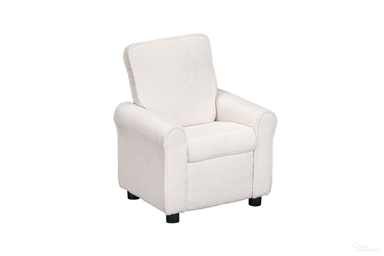Jordan Kids Recliner In Wooly White