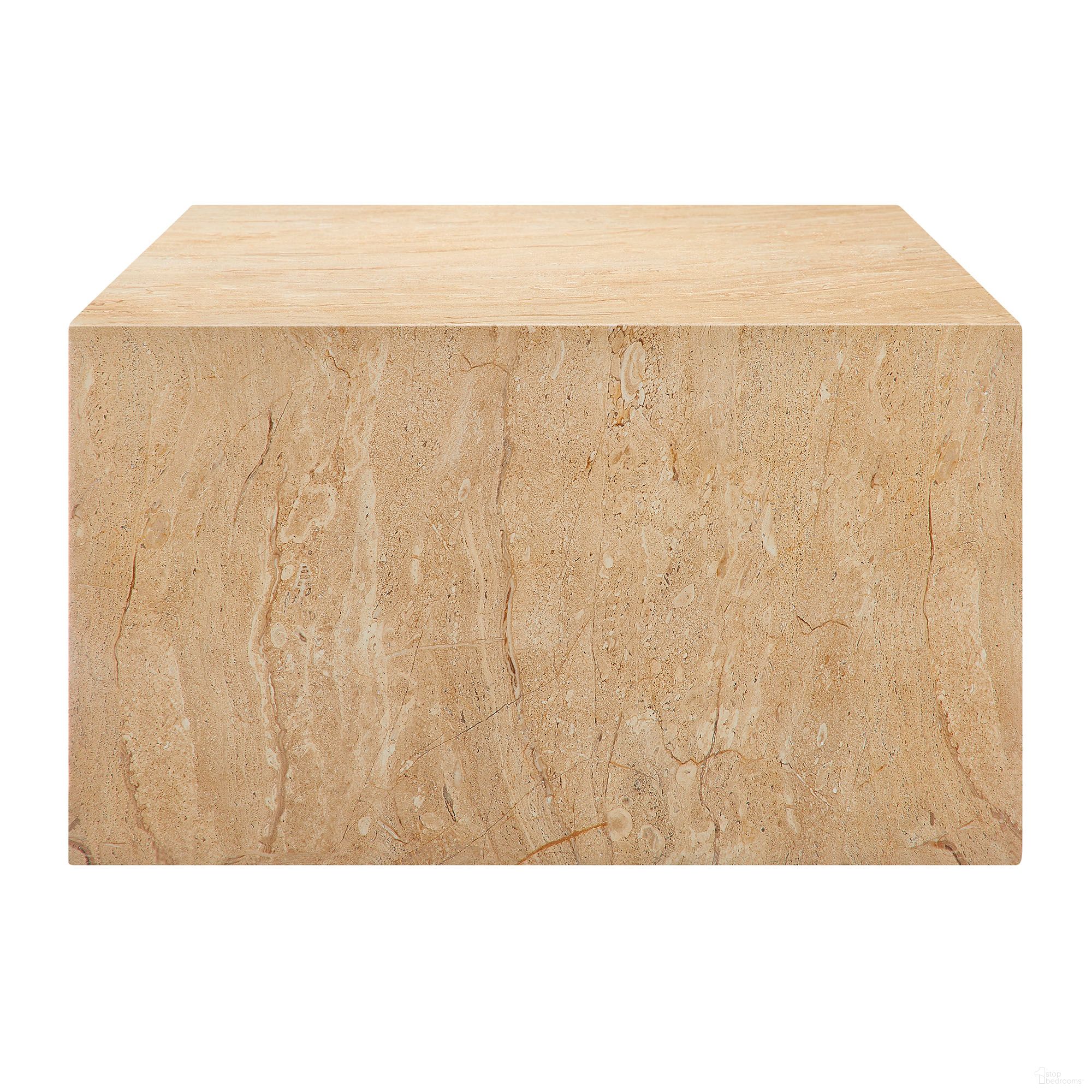 The appearance of Jordana Square Plinth Indoor - Outdoor Patio Concrete Coffee Table In Travertine designed by Modway in the modern / contemporary interior design. This travertine piece of furniture  was selected by 1StopBedrooms from Jordana Collection to add a touch of cosiness and style into your home. Sku: EEI-7095-TRV. Material: Concrete.