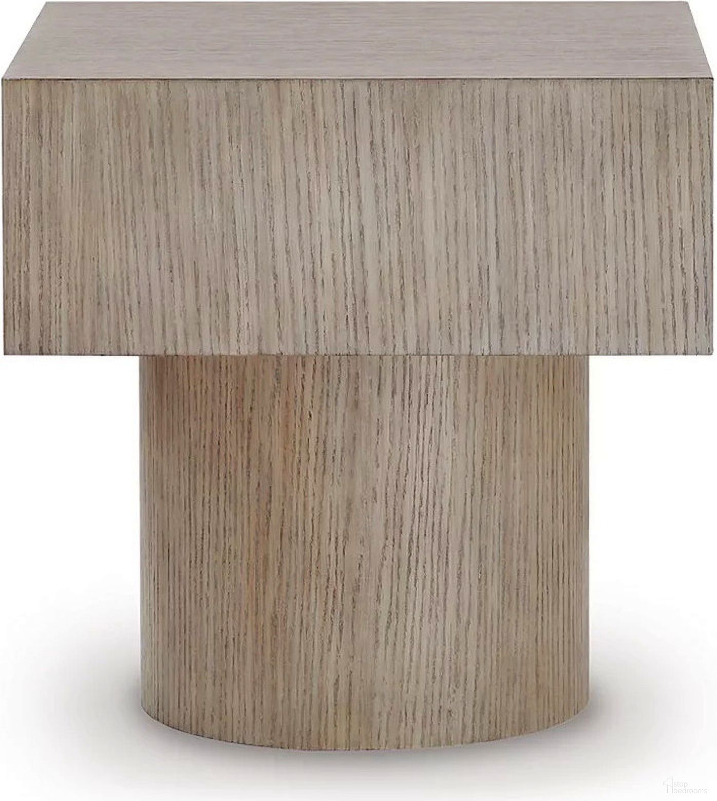 The appearance of Jorielyn End Table In Light Grayish Brown designed by Signature Design by Ashley in the modern / contemporary interior design. This light grayish brown piece of furniture  was selected by 1StopBedrooms from Jorielyn Collection to add a touch of cosiness and style into your home. Sku: T712-2. Material: Wood.