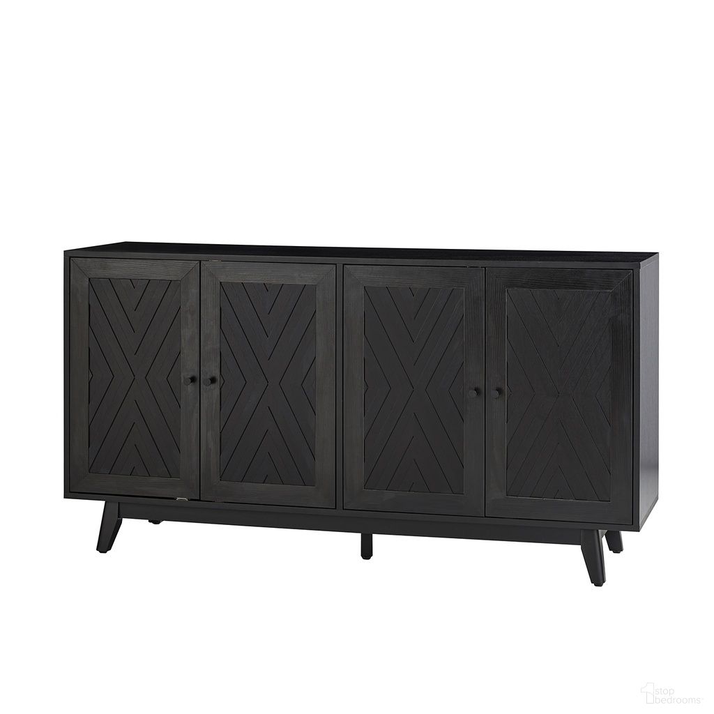 The appearance of Joseph Sideboard In Black designed by Karat Home in the modern / contemporary interior design. This black piece of furniture was selected by 1StopBedrooms from Joseph Collection to add a touch of cosiness and style into your home. Sku: SBLS0936-BLK. Material: Engineered Wood.
