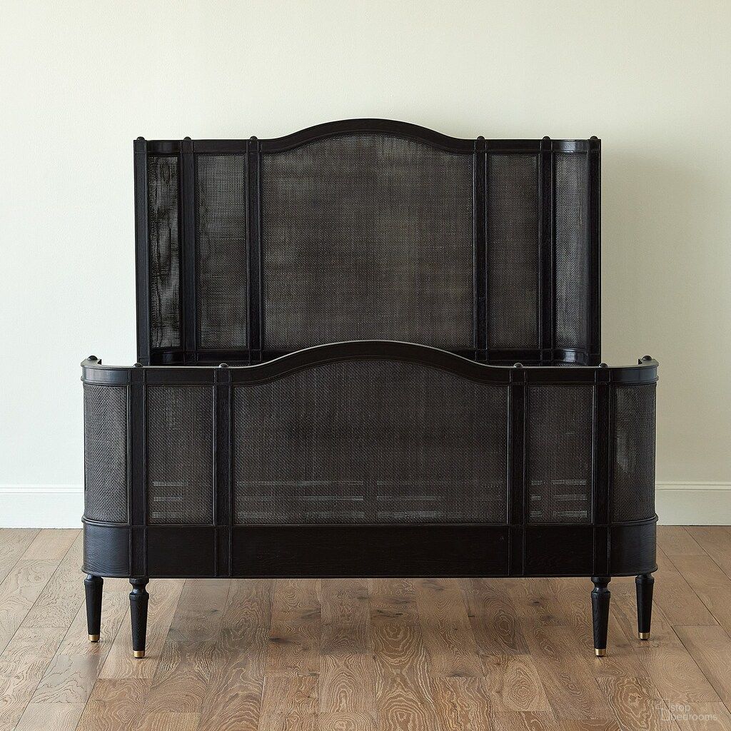 The appearance of Josephine King Bed In Blackened Oak designed by Global Views in the modern / contemporary interior design. This blackened oak piece of furniture  was selected by 1StopBedrooms from Josephine Collection to add a touch of cosiness and style into your home. Sku: 2765. Material: Glass. Bed Size: King.