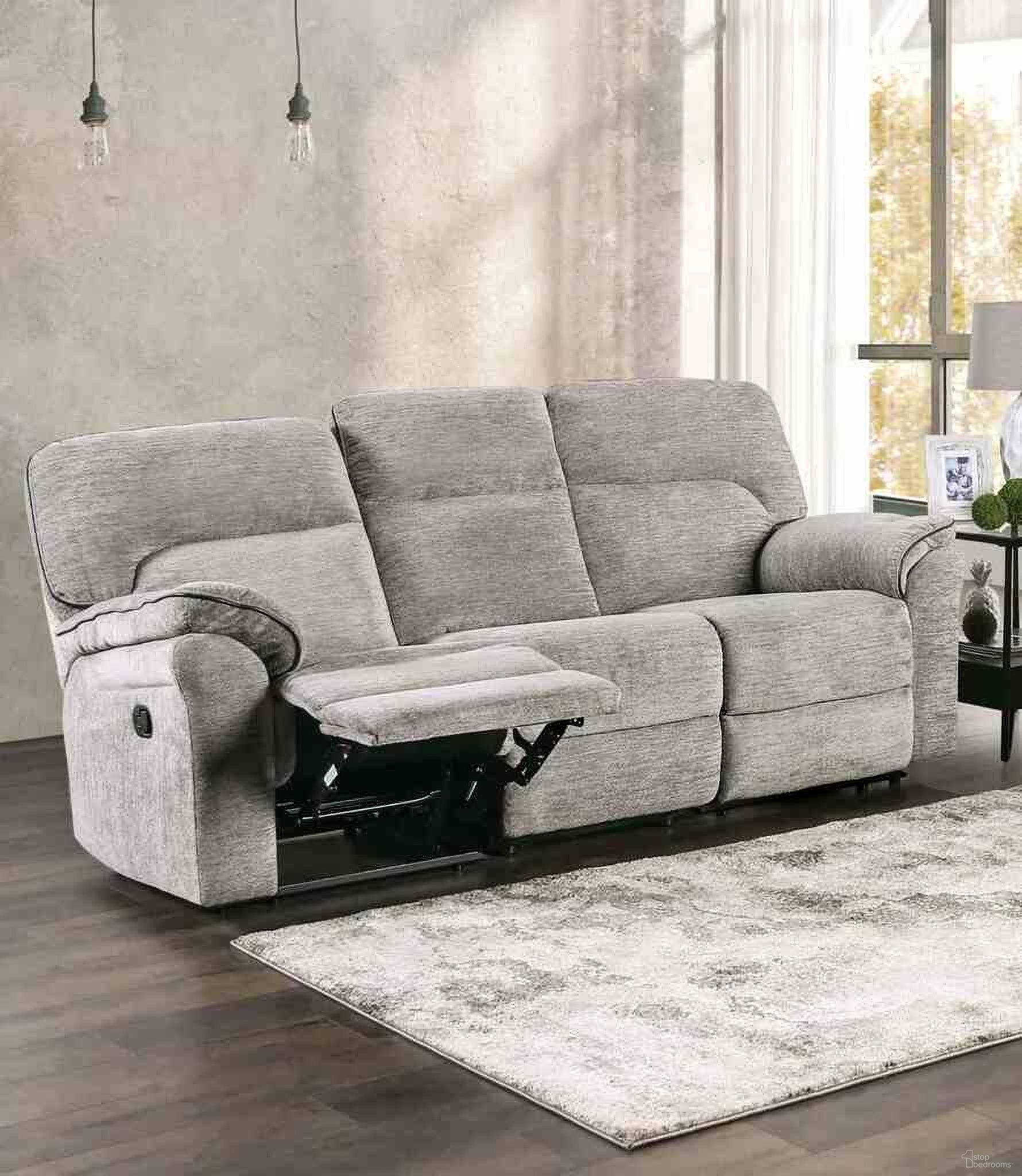 The appearance of Josias Sofa In Light Gray designed by Furniture of America in the transitional interior design. This light gray piece of furniture was selected by 1StopBedrooms from Josias Collection to add a touch of cosiness and style into your home. Sku: CM9908DV-AC;CM9908DV-LCH;CM9908DV-RCH. Material: Fabric.