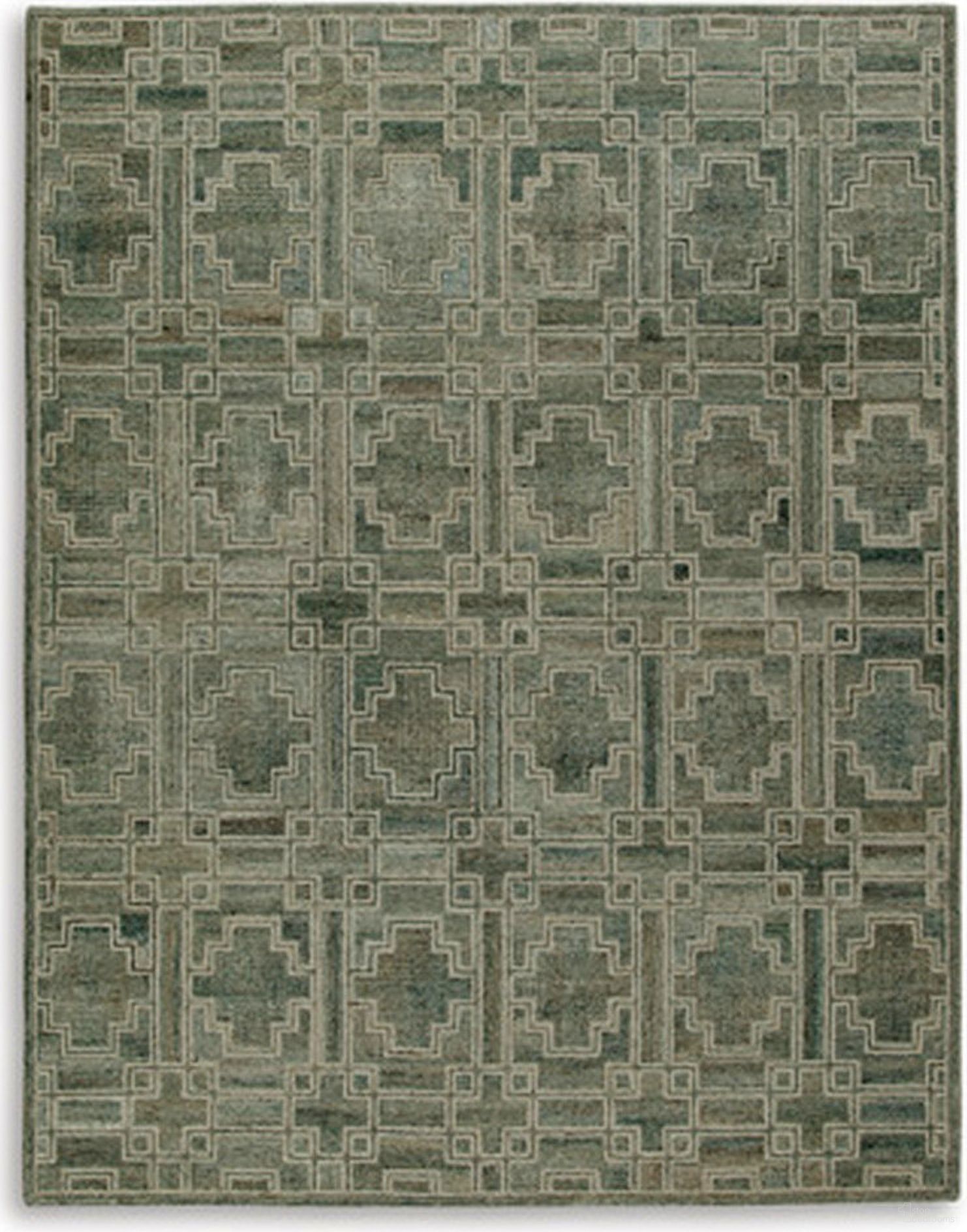 The appearance of Jossland Large Rug In Ivory and Green designed by Signature Design by Ashley in the transitional interior design. This ivory and green piece of furniture was selected by 1StopBedrooms from Jossland Collection to add a touch of cosiness and style into your home. Sku: R406911. Material: Fabric.