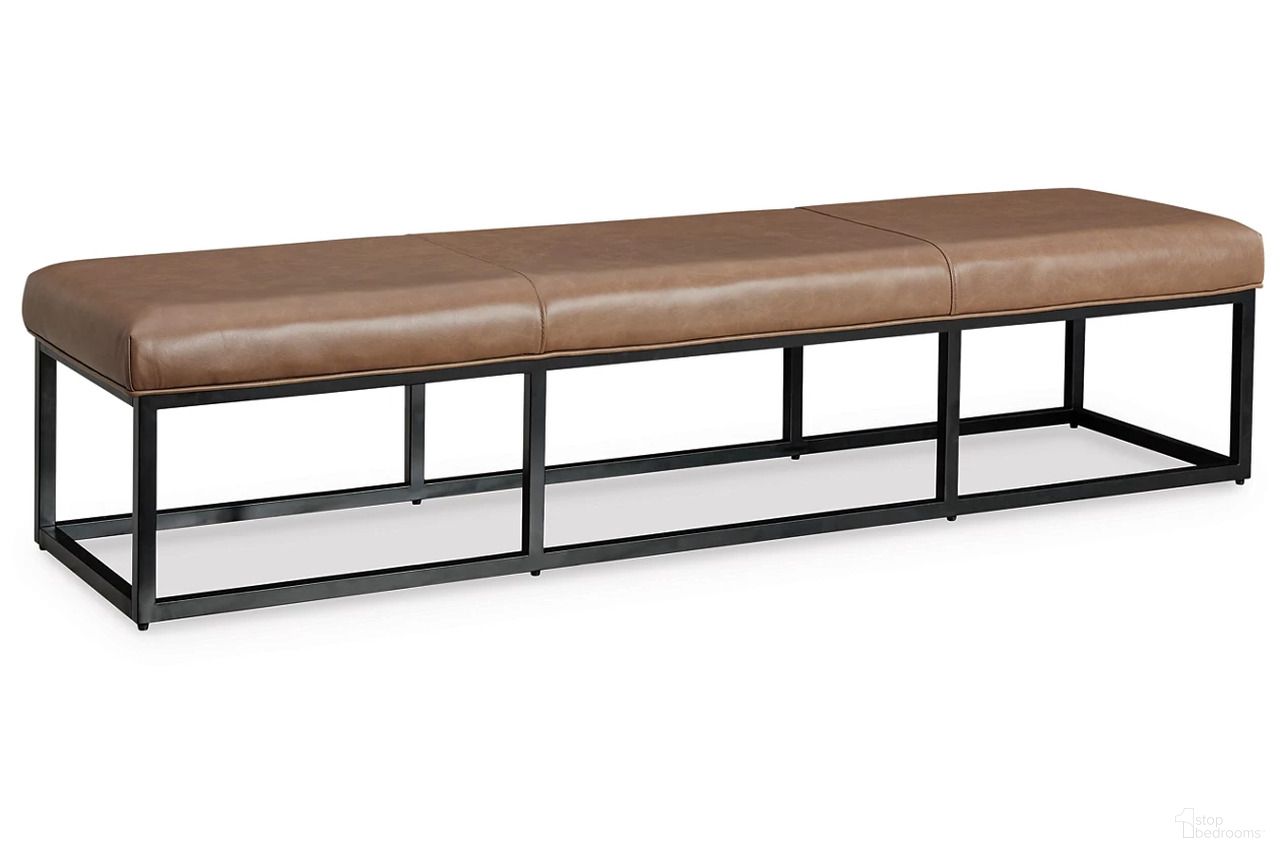 Joston Accent Bench In Caramel