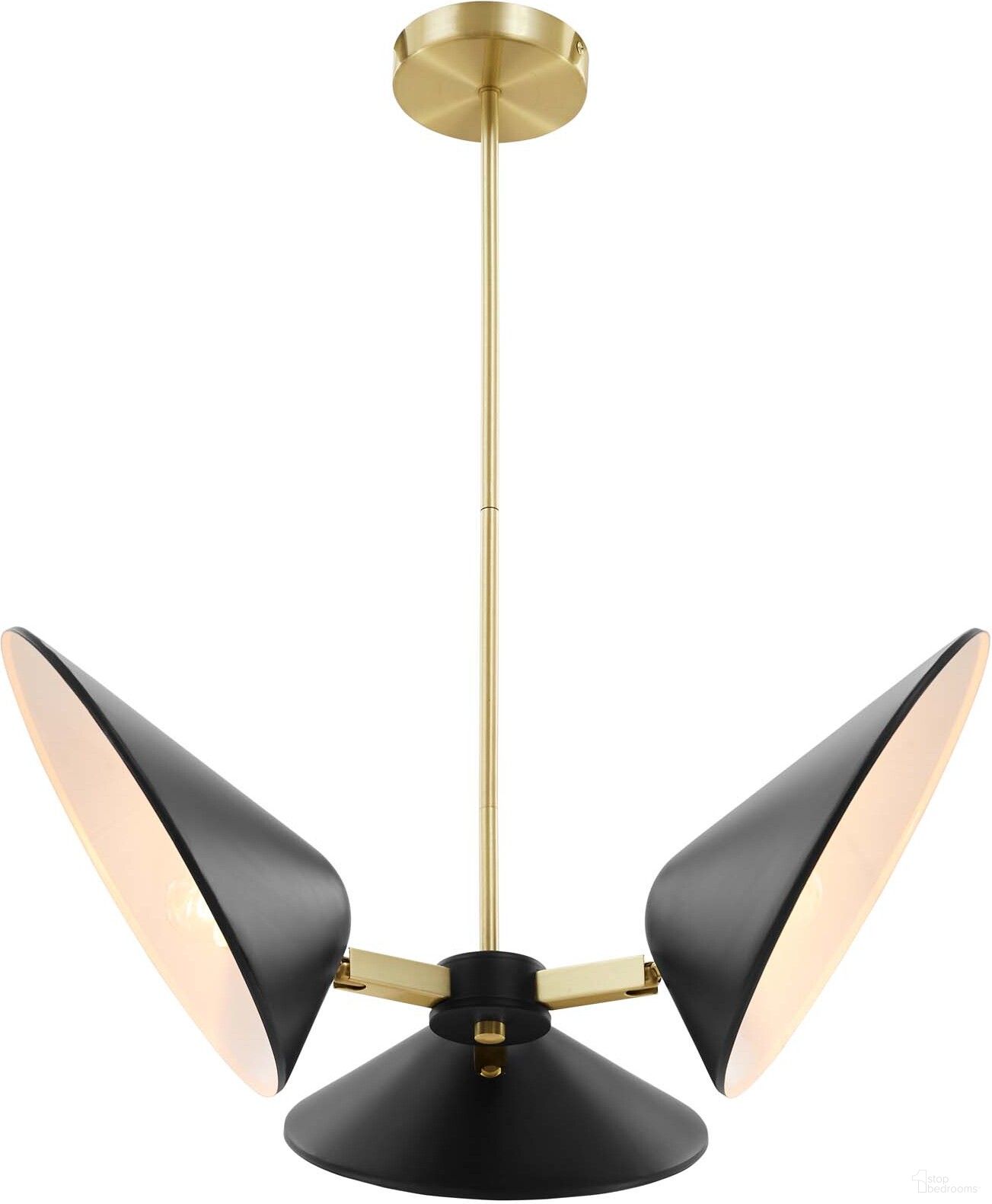 Journey 3-Light 3 Inch Arm Pendant In Black