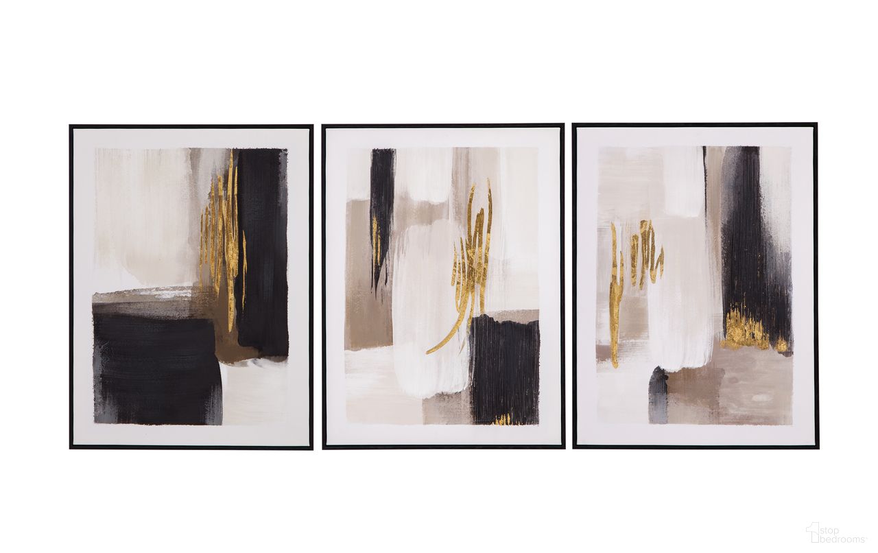Journey Framed Canvas Set of 3 In White