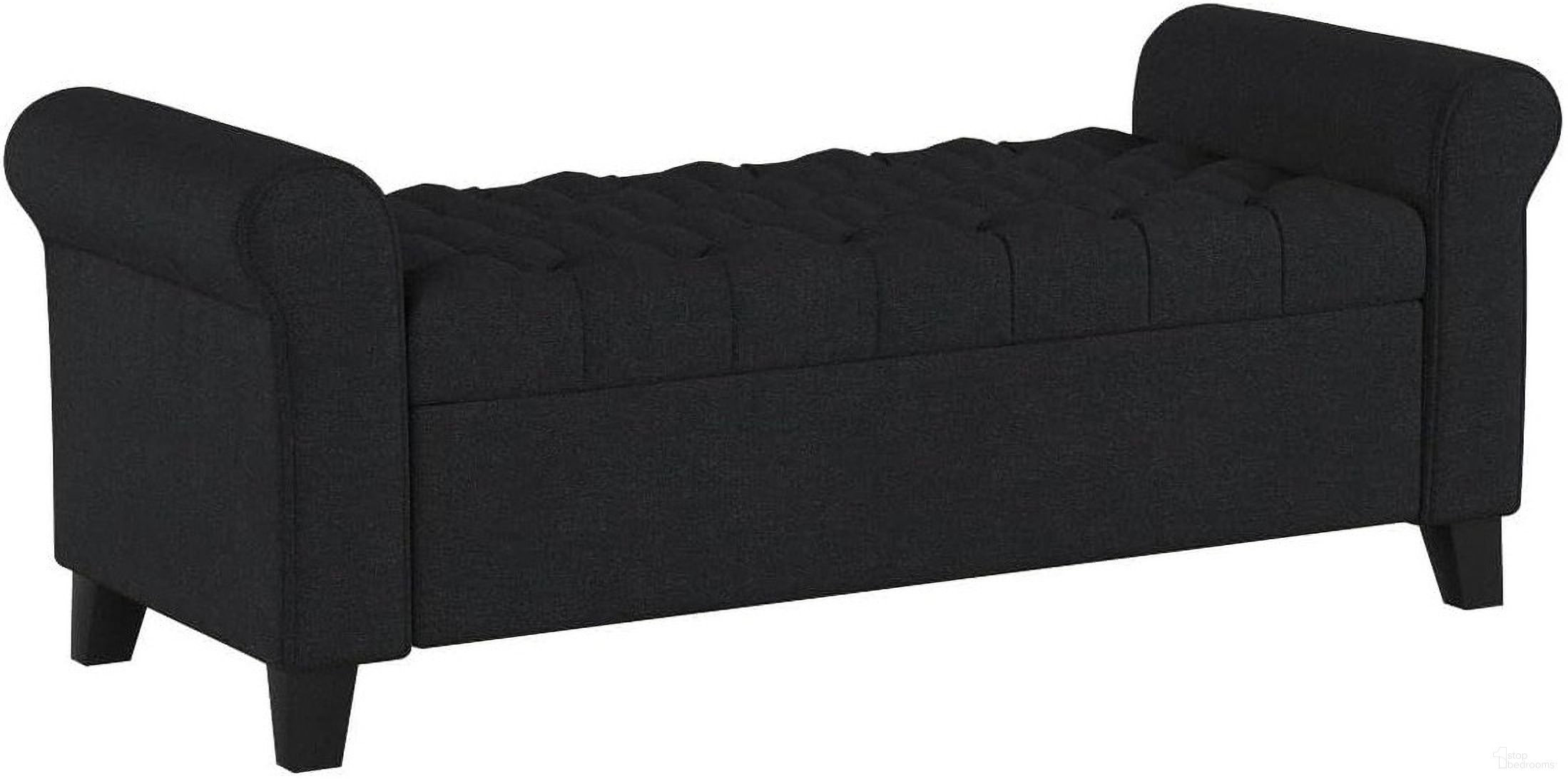 The appearance of Journey Upholstered Bench with Storage, Diamond Tufted Seat and Flared Arm In Dark Grey designed by Noble House in the modern / contemporary interior design. This dark grey piece of furniture was selected by 1StopBedrooms from Journey Collection to add a touch of cosiness and style into your home. Sku: 59335.00DGY. Material: Fabric.