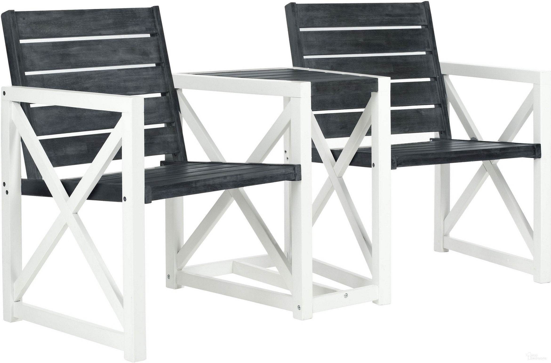 The appearance of Jovanna Dark Slate Grey 2-Seat Bench designed by Safavieh in the modern / contemporary interior design. This grey and slate piece of furniture  was selected by 1StopBedrooms from Jovanna Collection to add a touch of cosiness and style into your home. Sku: FOX6707K. Material: Steel.