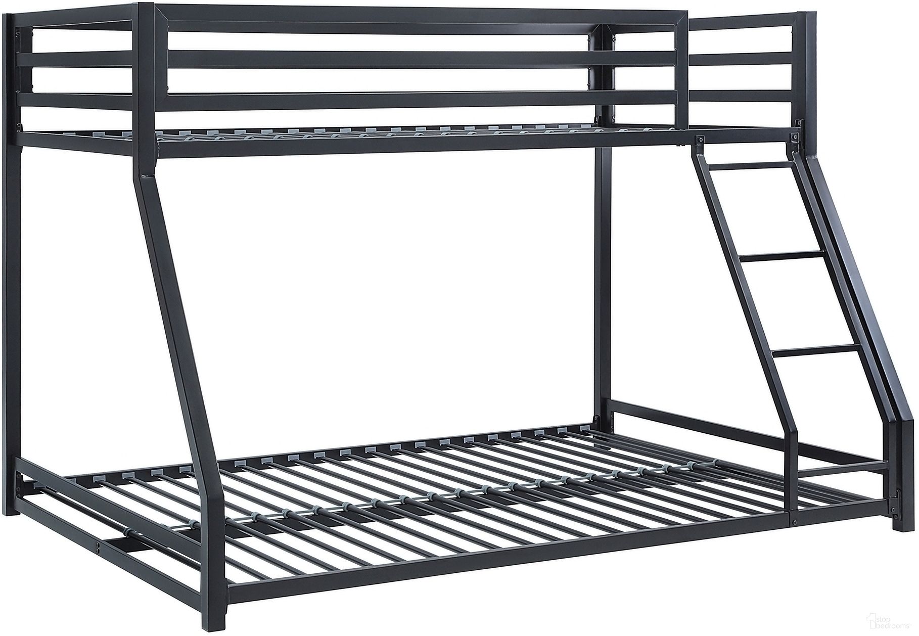 The appearance of Jovie Twin Over Full Bunk Bed In Black designed by Homelegance in the modern / contemporary interior design. This black piece of furniture was selected by 1StopBedrooms from Jovie Collection to add a touch of cosiness and style into your home. Sku: B2010BKTF-1. Bed Type: Bunk Bed. Material: Metal. Bed Size: Twin Over Full.