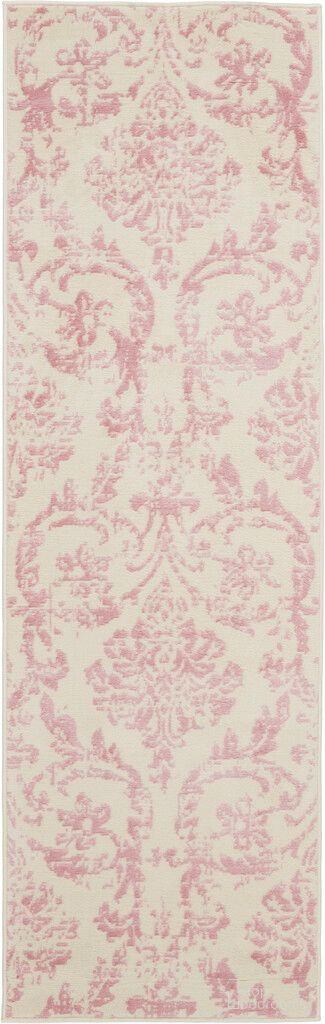 The appearance of Jubilant 2' x 6' Vintage Indoor Rug In Ivory and Pink designed by Nourison in the rustic / southwestern interior design. This ivory and pink piece of furniture was selected by 1StopBedrooms from Jubilant Collection to add a touch of cosiness and style into your home. Sku: 99446963437. Material: Polypropylene.