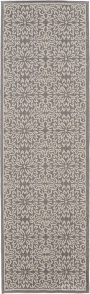 Jubilant 2' x 6' Indoor Rug In Ivory Grey