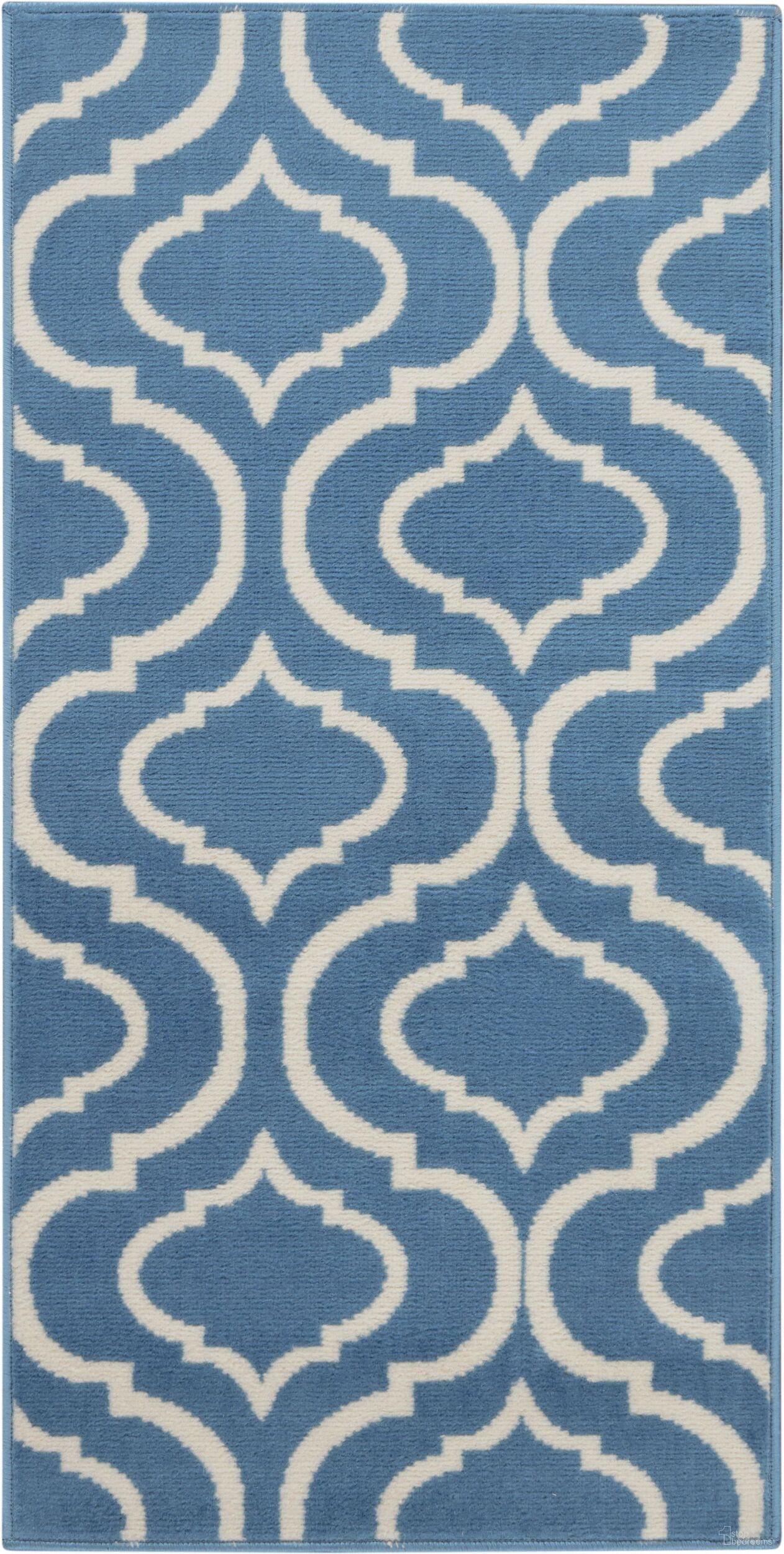 The appearance of Jubilant Blue 2' x 4' Contemporary Area Rug designed by Nourison in the modern / contemporary interior design. This blue piece of furniture  was selected by 1StopBedrooms from Jubilant Collection to add a touch of cosiness and style into your home. Sku: 99446479631. Material: Polypropylene.