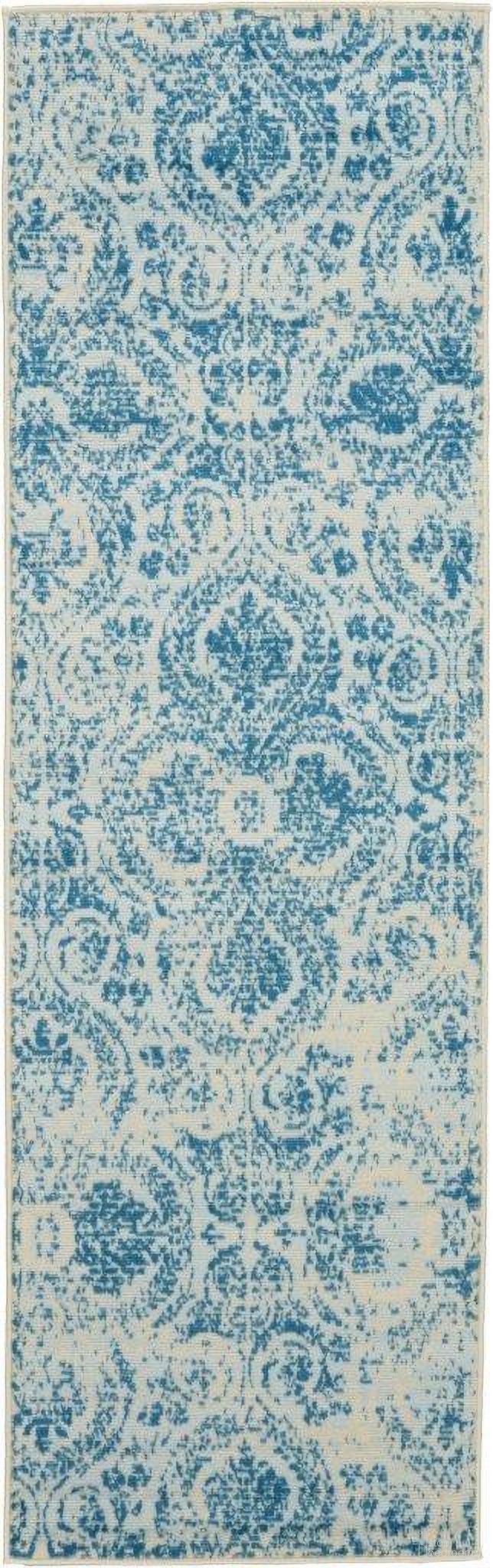 Jubilant Blue 2'3" x 7'3" Runner Area Rug