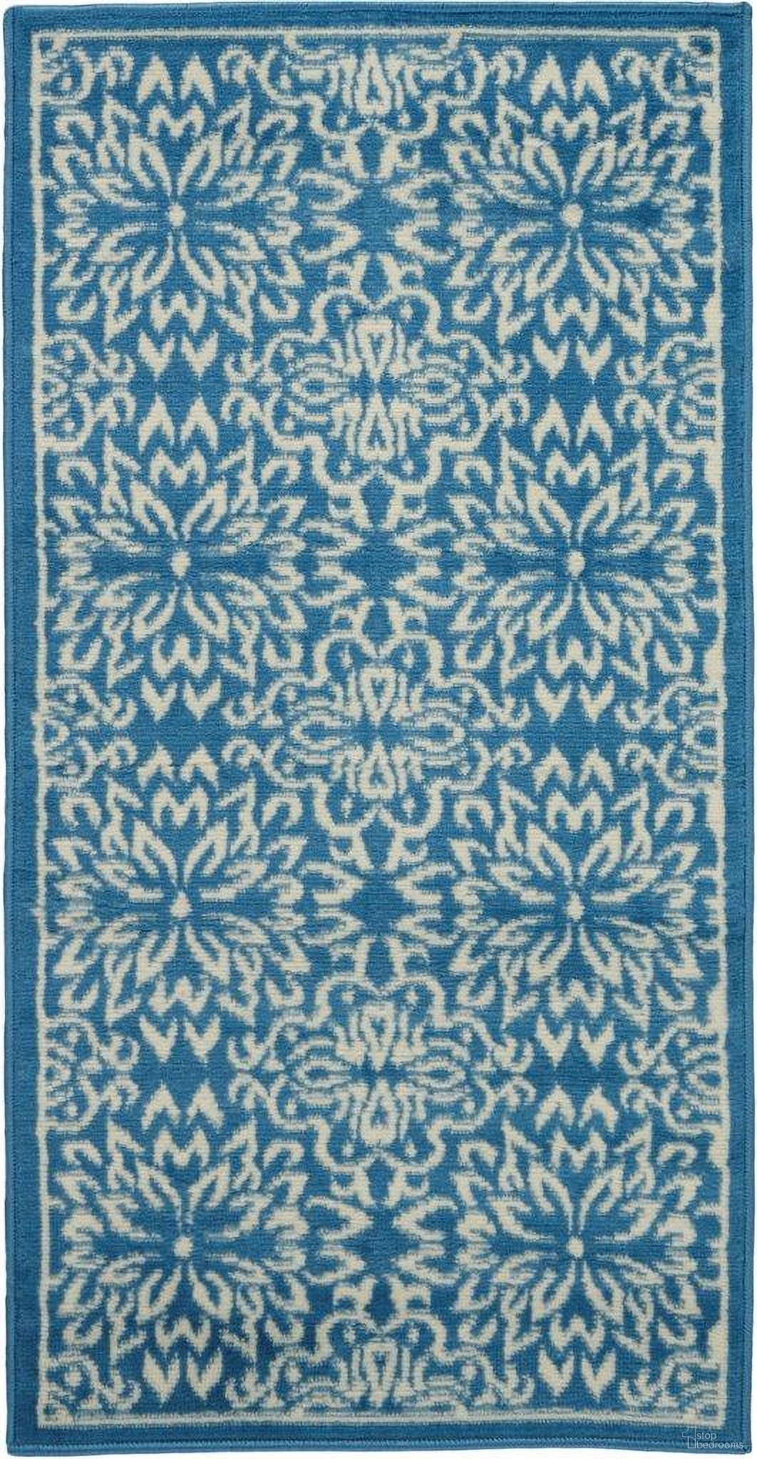 The appearance of Jubilant Ivory and Blue 2' x 4' Farmhouse Area Rug designed by Nourison in the country / farmhouse interior design. This ivory and blue piece of furniture was selected by 1StopBedrooms from Jubilant Collection to add a touch of cosiness and style into your home. Sku: 99446478146. Material: Polypropylene.