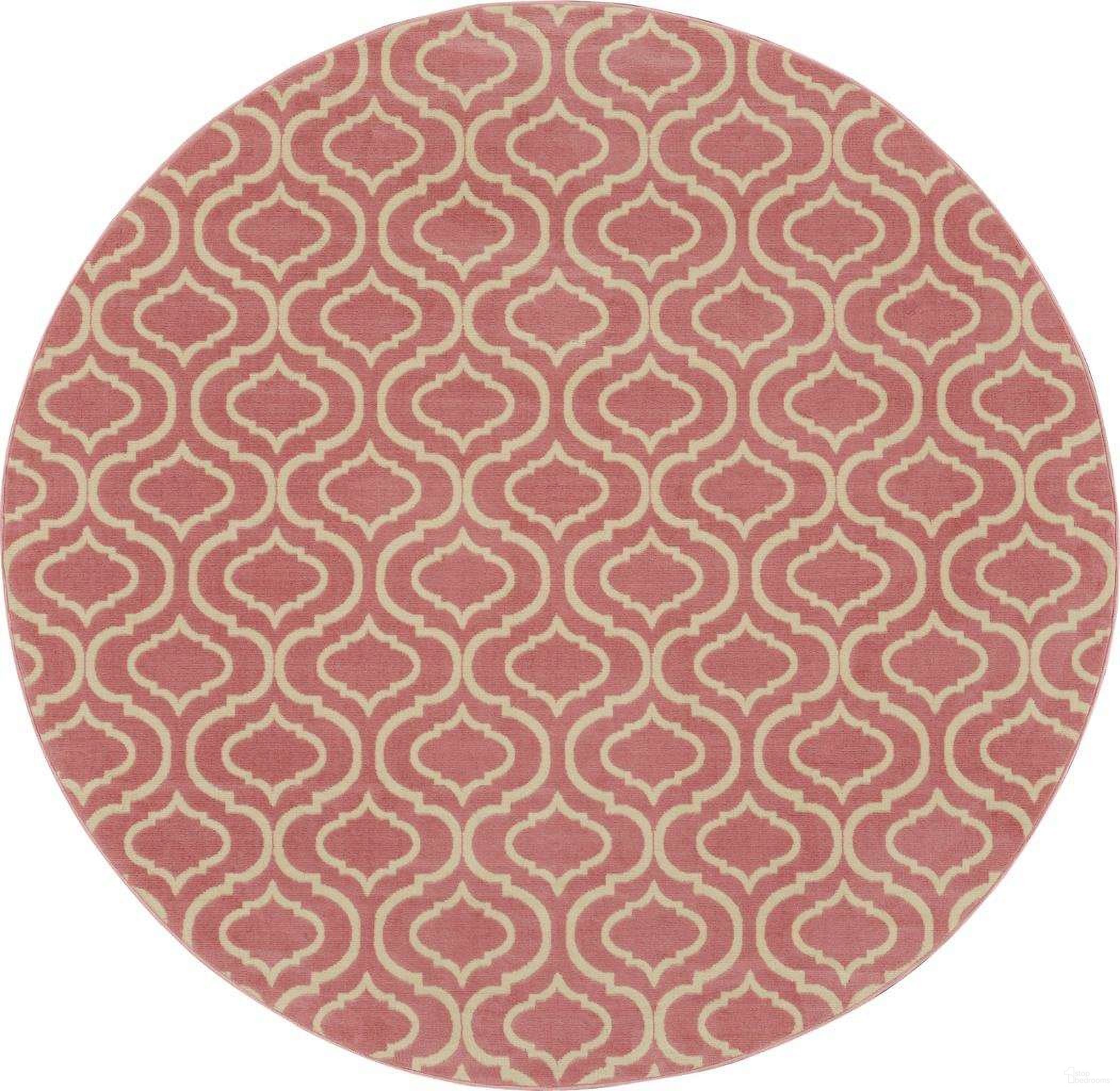 The appearance of Jubilant Pink 8' x 8' Round Area Rug designed by Nourison in the transitional interior design. This pink piece of furniture was selected by 1StopBedrooms from Jubilant Collection to add a touch of cosiness and style into your home. Sku: 99446326485. Material: Polypropylene.